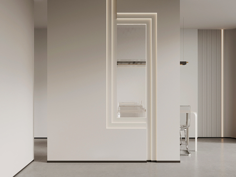 Entrance wall partition