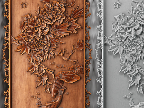 Chinese style rich and more than solid wood relief