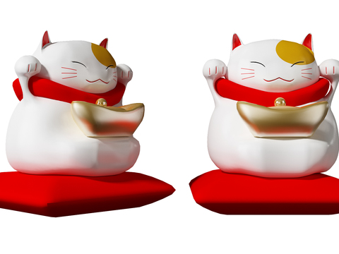 Modern Lucky Cat Sculpture Ornaments