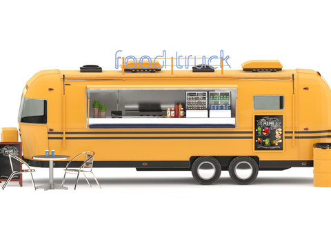 Modern fast food truck