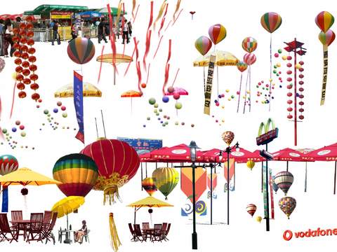 modern hot air balloon lantern shop psd