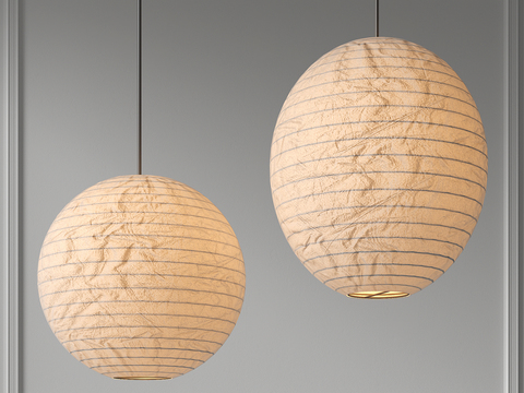 Japanese spherical paper chandelier