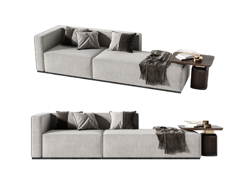 Modern fabric chaise longue