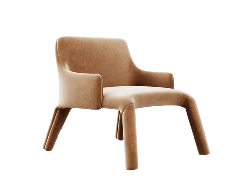 Roche Bobois modern brown lounge chair