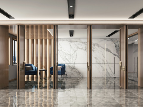 Modern Office Lobby Rest Area