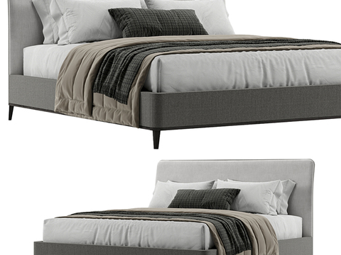 Meridiani modern fabric double bed