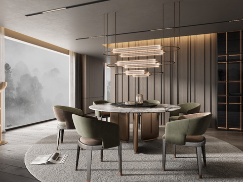 Modern High Grey Restaurant in Miloti, Minotti