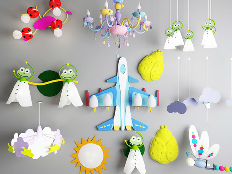 Modern children wall lamp cartoon chandelier