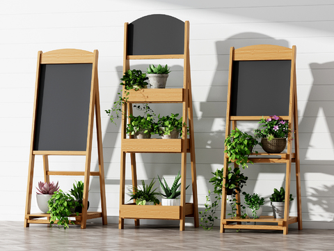 Modern Green Plant Potted Plant Exhibition Rack