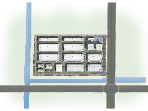 modern architecture landscape plan psd