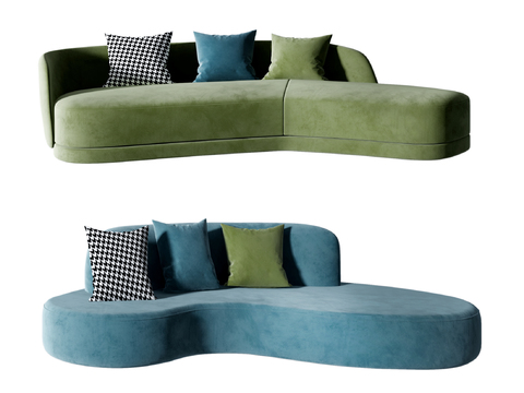 Modern flannel chaise longue