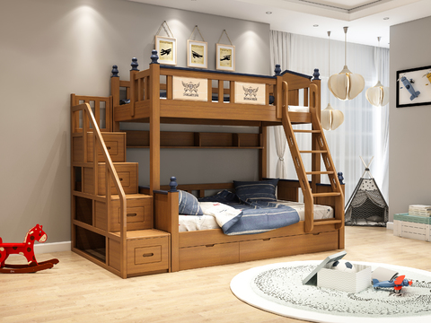 Nordic bunk bed for children