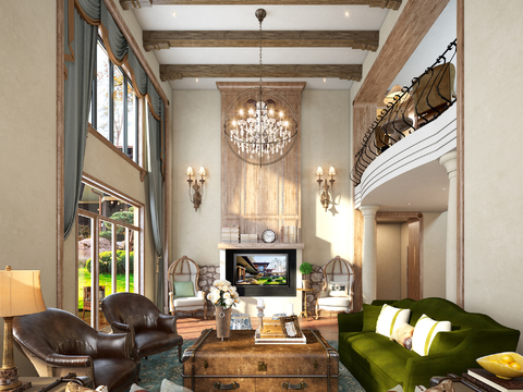 American Country Style Living Room