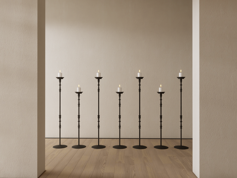 Candlestick lamp candle