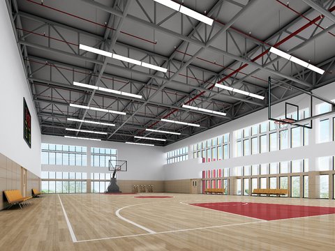 Modern Indoor Basketball Hall