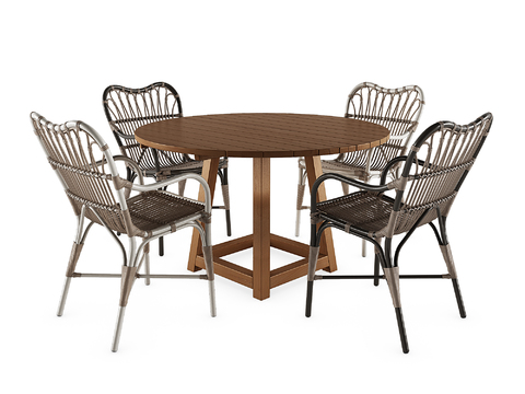 Modern outdoor rattan leisure tables and chairs free