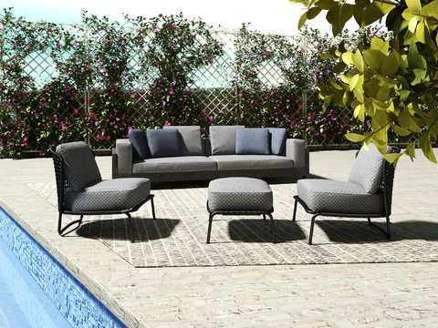 Modern fabric outdoor sofa