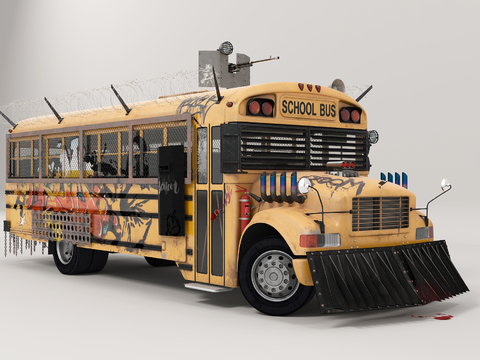 Industrial wind school bus armored car