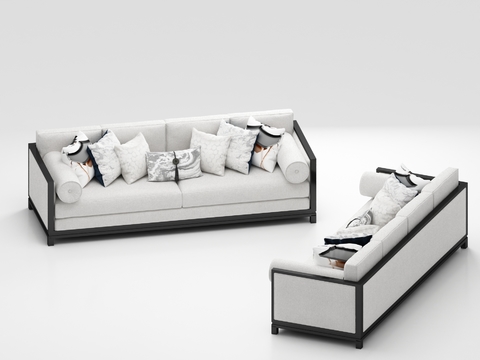 New Chinese-style double sofa