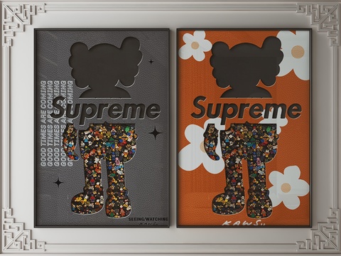 modern kaws decorative painting hanging painting