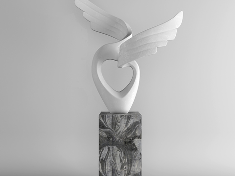 Nordic Crafts Wings Heart Sculpture