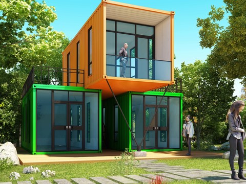 Appearance of modern container building