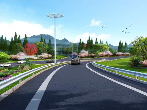 modern road landscape psd