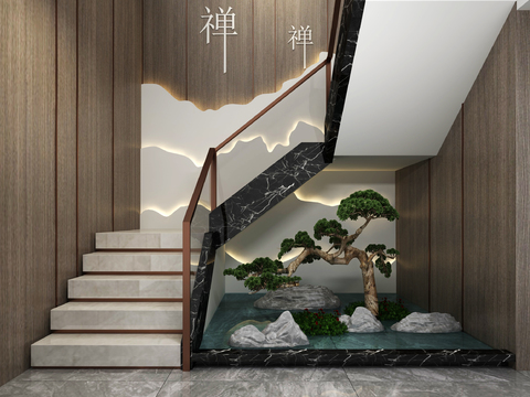 Neo-Chinese Style staircase landscape