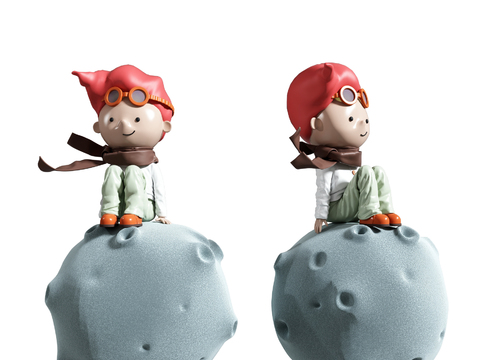 Modern cartoon character sculpture