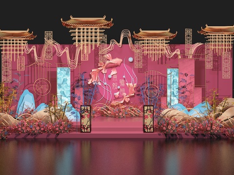 New Chinese Classical Wedding Art Display