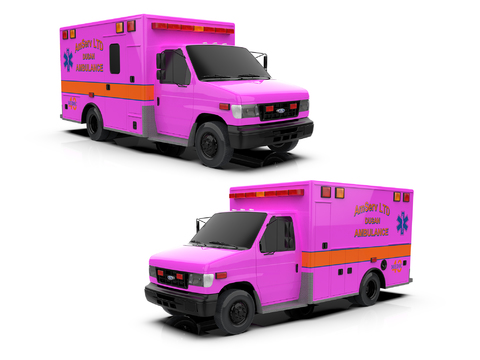 Modern pink van