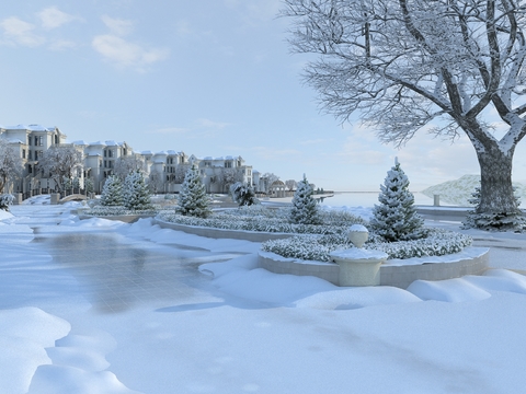 Modern Snow Landscape