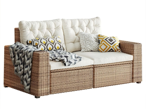 Modern Rattan Outdoor Double Sofa