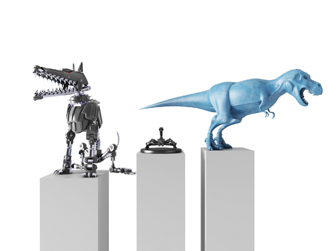 Modern dinosaur toy ornaments