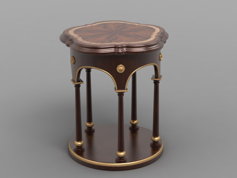 European-style solid wood round