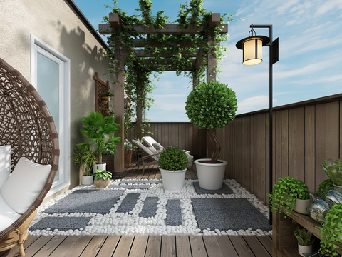 Modern Terrace Garden