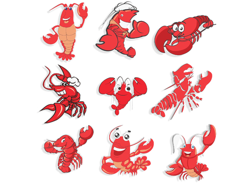 Lobster wall decoration advertising