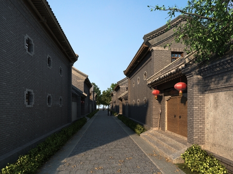 Chinese Ancient Building Alley Hutong