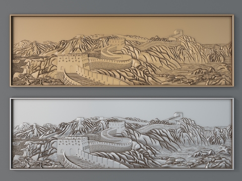 New Chinese Metal Great Wall Relief