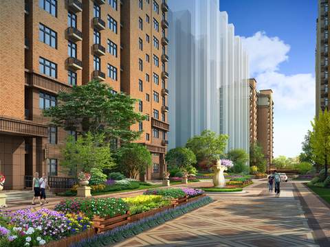 landscape psd of Jane European Style residential area