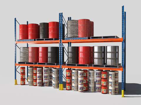 modern warehouse goods shelf