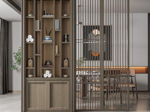 New Chinese-style Entrance Cabinet Partition