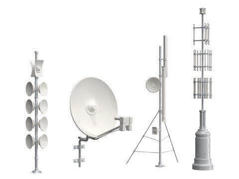 Modern TV Tower Satellite Receiver