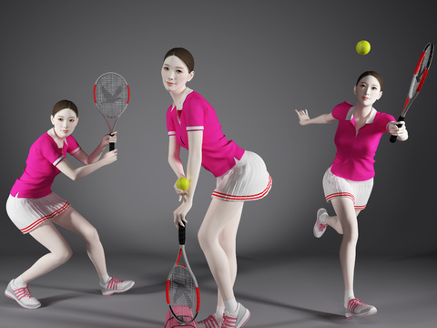 Modern Tennis Beauty Characters