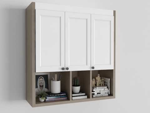 Nordic Solid Wood Wall Cabinet Free