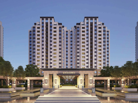 Entrance gate of modern residential area