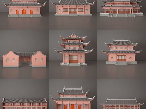 Chinese ancient architecture combination