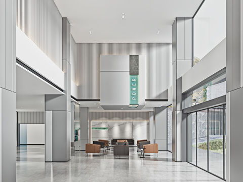 Modern Office Lobby Front Desk