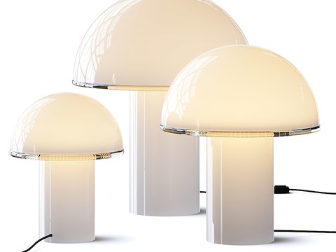 FLOS Modern Glass Mushroom Table Lamp