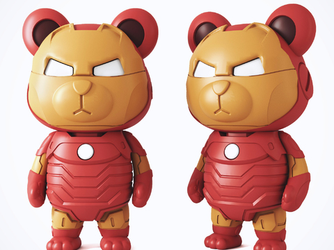 Modern Iron Man Bear Art Toy Doll